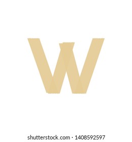 Tape Vector Logo Letter W. W Letter Design Vector