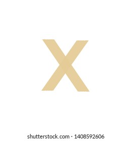 Tape Vector Logo Letter X. X Letter Design Vector