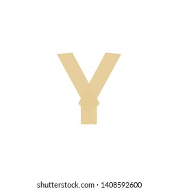 Tape Vector Logo Letter Y. Y Letter Design Vector