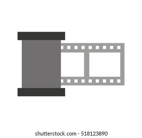 tape video record flat icon vector illustration design