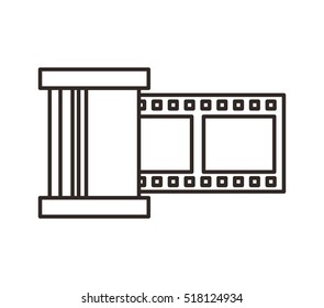 tape video record flat icon vector illustration design