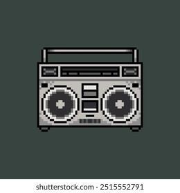 fita vintage boombox pixel art