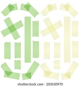 Tape yellow and green