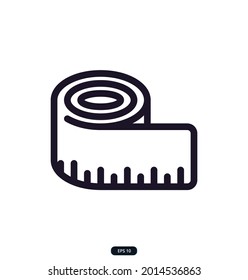 tape_measure Icon.  Engineering Related Vector Icons. Contains such Icons as Screwdriver, Manufacturing, Engineer, Production, Settings, and more. Vector Illustration