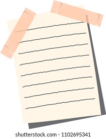 Taped Page of a note