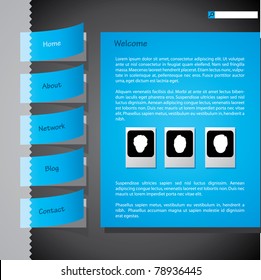 Taped website with photo