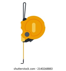 Tape-Mess-Vektorgrafik-Tool-Illustration einzeln auf weißem Hintergrund.