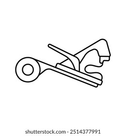 Tapener plant tying machine line icon editable stroke vector object isolated