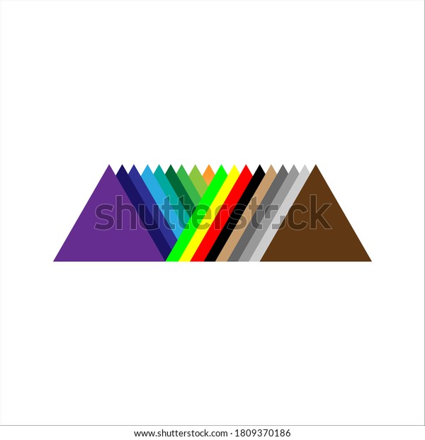 Taper Colorful Triangle Vector Becoming Increasingly Stock Vector ...