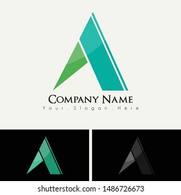 Taper A Logo, v inverse logo, with one line from top to bottom