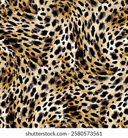 Tapered pattern made of wild animal skin suitable for textile