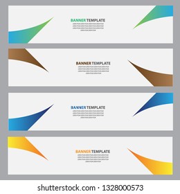Taper-faced abstract banner templates