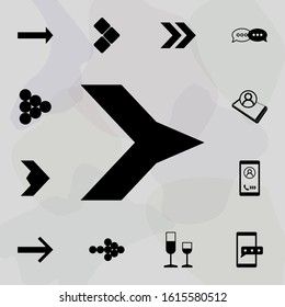 Tapering arrow icon. Web icons universal set for web and mobile