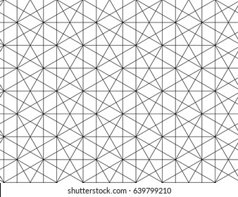 TAPERING AND CROSSING LINES, ARABIC GEOMETRIC TEXTURE. SEAMLESS VECTOR PATTERN.
