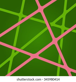 Tapes background. Abstract tapes background. Crossing tapes. Nodes in the intersections of tapes. Tapes background 3d. Tapes background on different levels. Overlapping abstract tapes background.