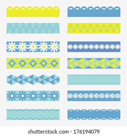 Tapes. Set of ribbon banners.