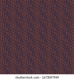 Tapestry with decorative geometric elements, in burgundy and brown tones. A braiding of wavy and zigzag stripes. Rug texture.