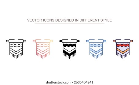 Diseño de icono de tapiz con fondo blanco