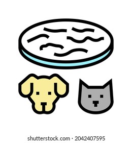 tapeworm animal disease color icon vector. tapeworm animal disease sign. isolated symbol illustration