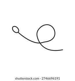 tapeworm icon illustration deleemnt design