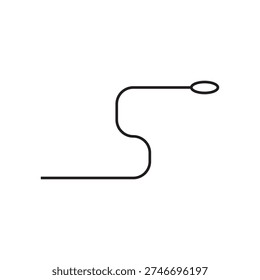 tapeworm icon illustration deleemnt design