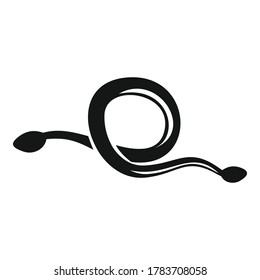 Tapeworm icon. Simple illustration of tapeworm vector icon for web design isolated on white background