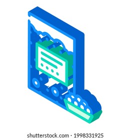 tapioca gluten free isometric icon vector. tapioca gluten free sign. isolated symbol illustration
