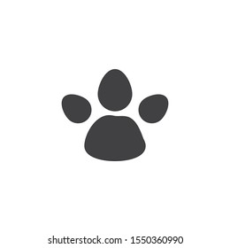 Tapir animal footprint vector icon. filled flat sign for mobile concept and web design. Tapir paw print glyph icon. Symbol, logo illustration. Vector graphics