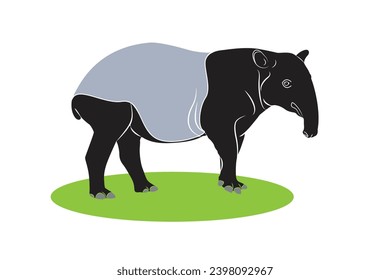 Tapir animal, Tapir vector, Tapir animal bundle. Image For Animals Design on white background.