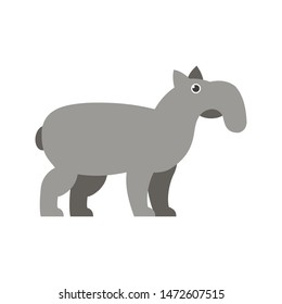 Tapir animal vector flat illustration