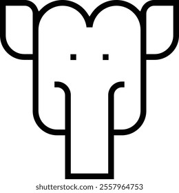 tapir icon. Thin linear style design isolated on white background