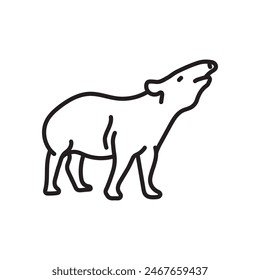 Tapir isolated outline Icon, Vector Illustration