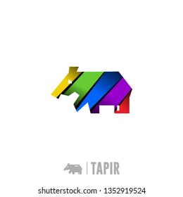 Tapir Logo. Colorful Gradient Logo Design