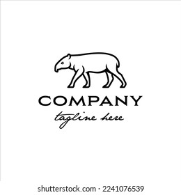 Tapir logo with modern and minimalist style design