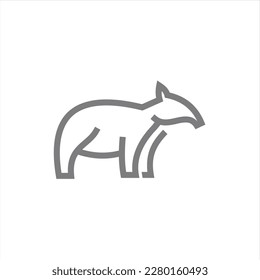 Tapir Logo Unique, clean, modern and professional tapir logo design. Perfect for any business orientation.