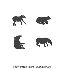 Tapir logo vector template illustration design 