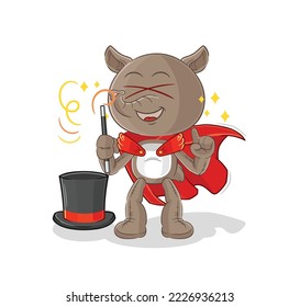 the tapir magician illustration. character vector