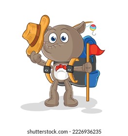 the tapir scout vector. cartoon character