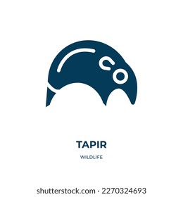 tapir vector icon. tapir, animal, nature filled icons from flat wildlife concept. Isolated black glyph icon, vector illustration symbol element for web design and mobile apps