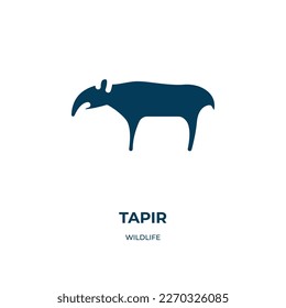 tapir vector icon. tapir, animal, nature filled icons from flat wildlife concept. Isolated black glyph icon, vector illustration symbol element for web design and mobile apps