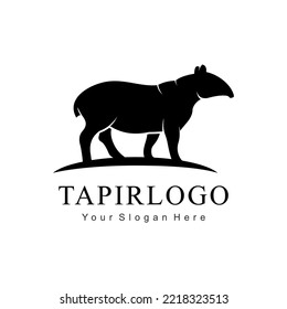 Tapirs Silhouette logo vector template