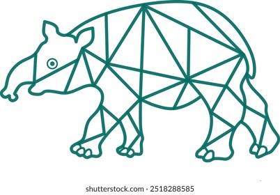 Tapir. vetor geométrico tapir. desenho geométrico tapir