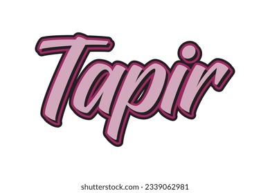 Tapir..tapir lettering text effect vector illustration