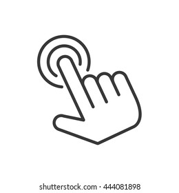 Tapping icon on white