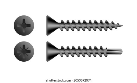 Tapping screw with pillips and pozidrive slots