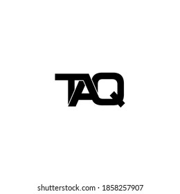 diseño original del logotipo de monograma de letras taq