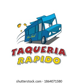Taqueria food truck illustration vector
