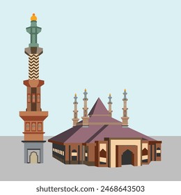 At Taqwa Grand Mosque in Cirebon, Indonesia, stands as a majestic symbol of Islamic architecture. With its grand domes and minarets, it serves as a vital spiritual and community hub for worshippers