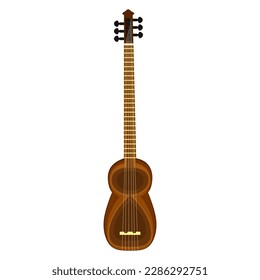 tar Arabic  Iranian   Oriental Music Instrument - Vector Illustration Isolated