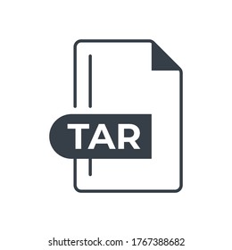 TAR File Format Icon. TAR extension filled icon.